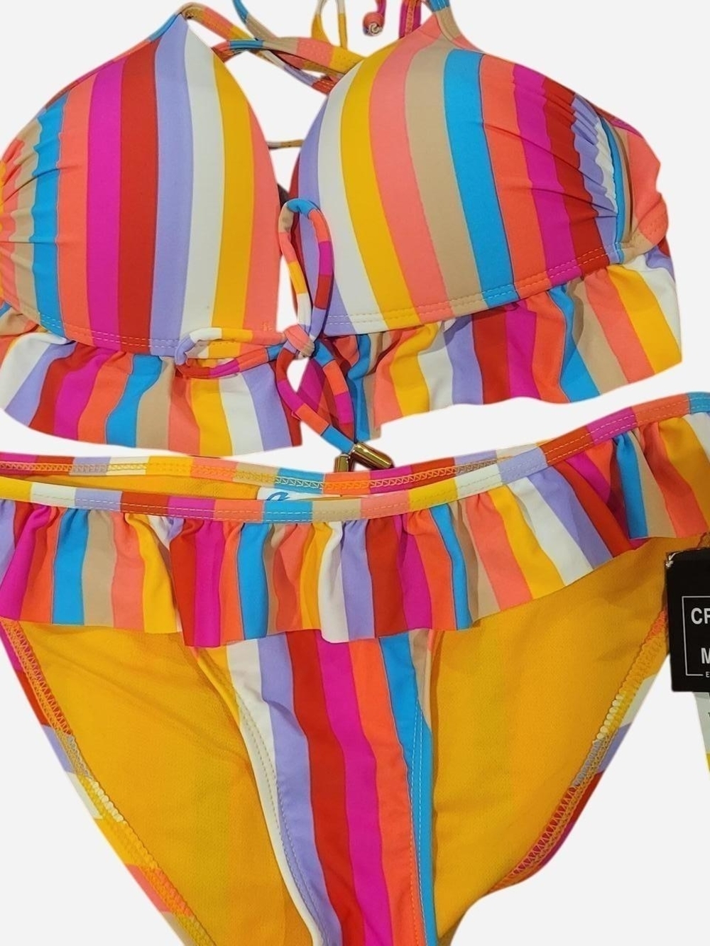 Women’s Multicolor Stripe Bikini Set -